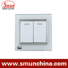 2gang White Touch Switch, Wall Switch, Wall Socket